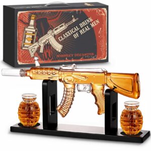 AK-47 Rifle Whiskey Decanter Set with 2 Grenade Glasses (1)